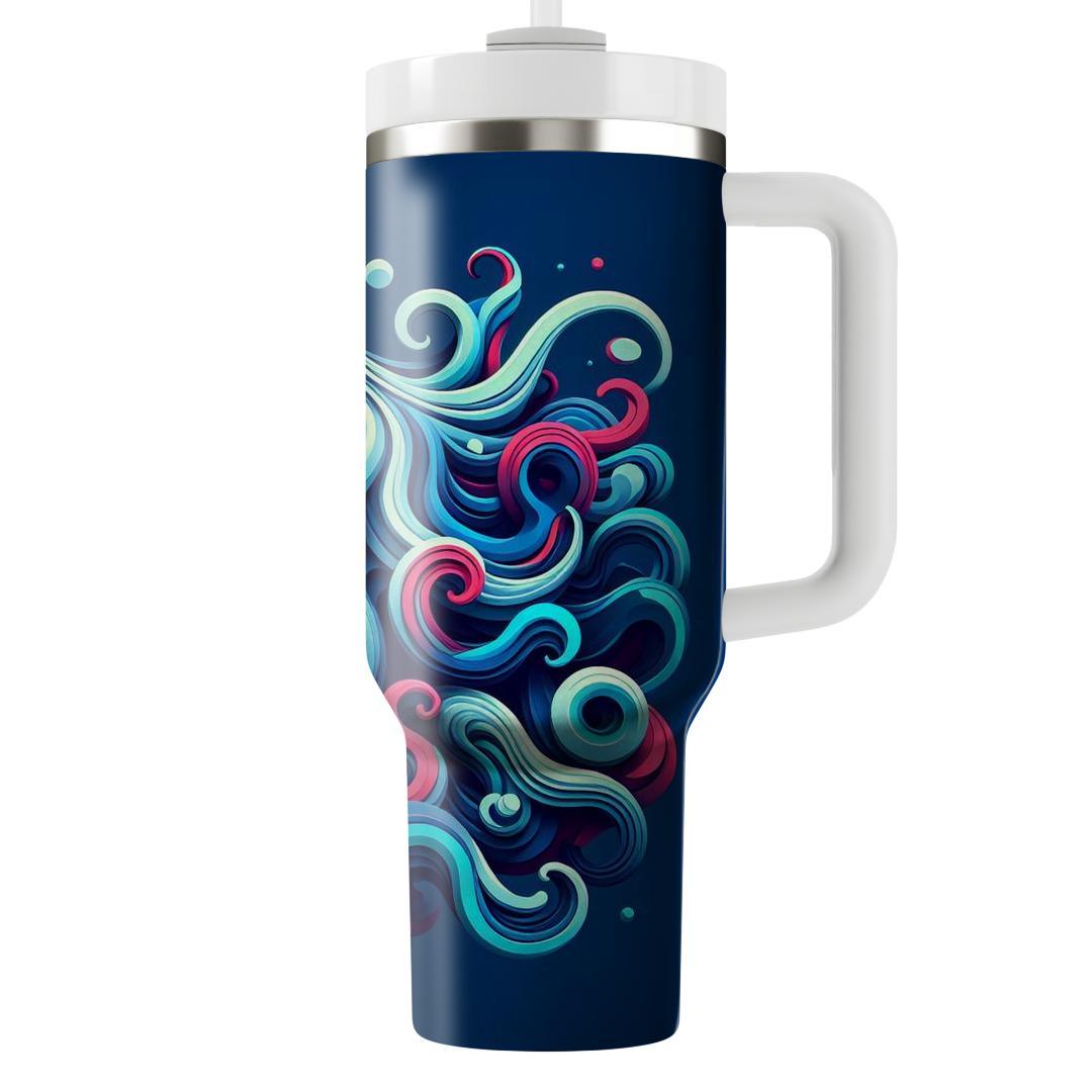 Artistic Octopus Whirl  Travel Tumblers