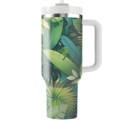 Lush Tropical Leaves  Custom Tumblers