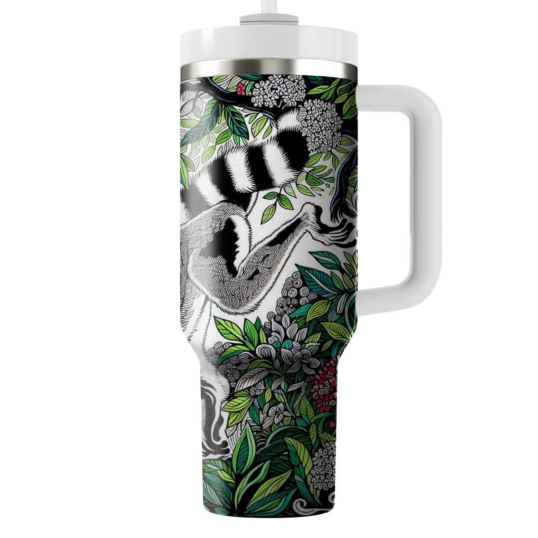 Funky Lemur Jungle  Travel Tumblers