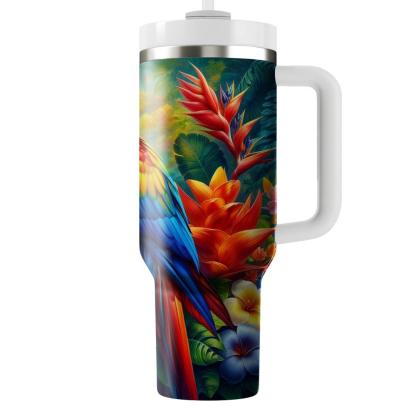 Joyful Macaw Fiesta  Tumblers With Lids