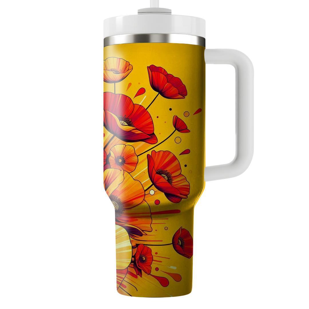 Cheerful Poppy Parade  Insulated Tumblers
