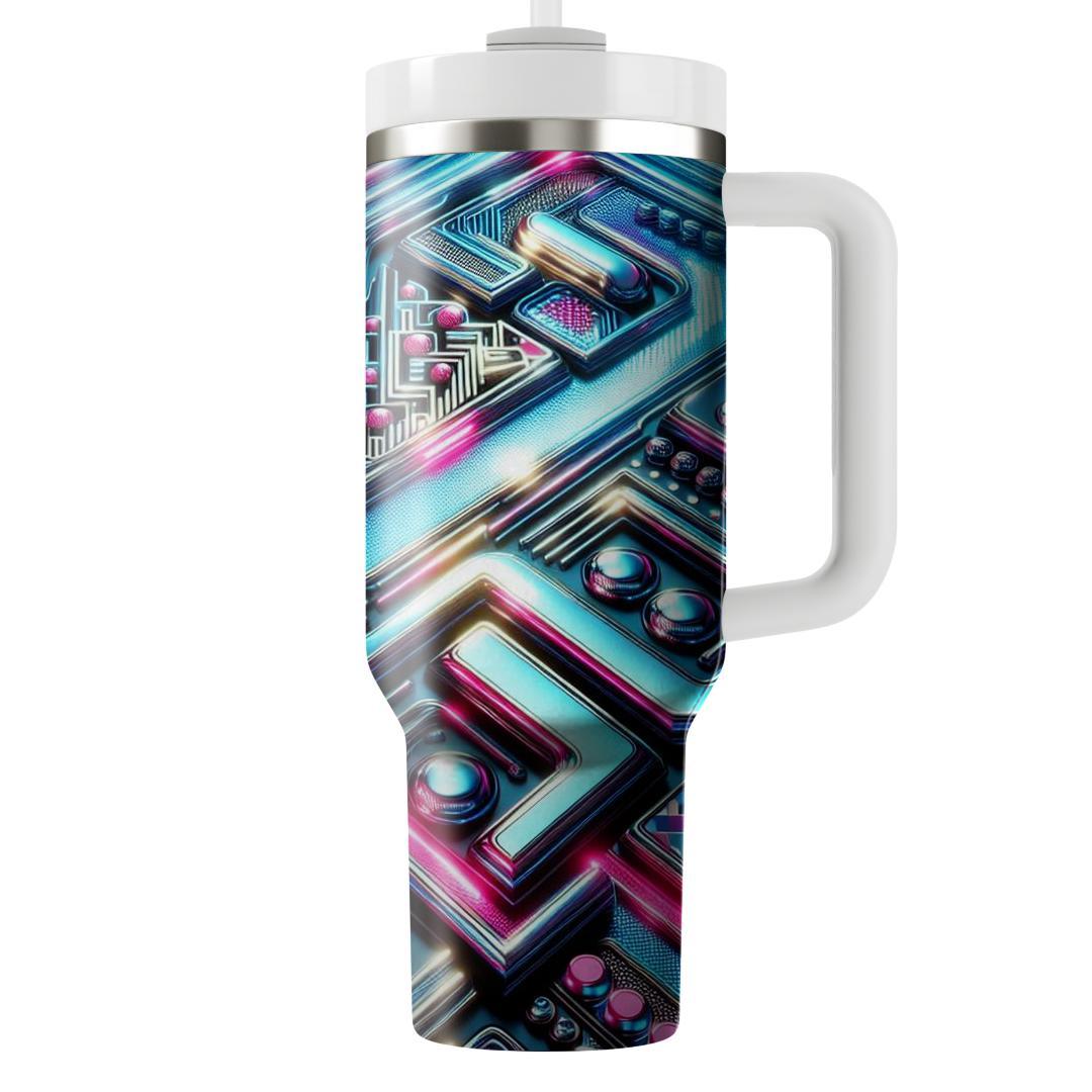 Chrome And Neon  Unique Tumblers