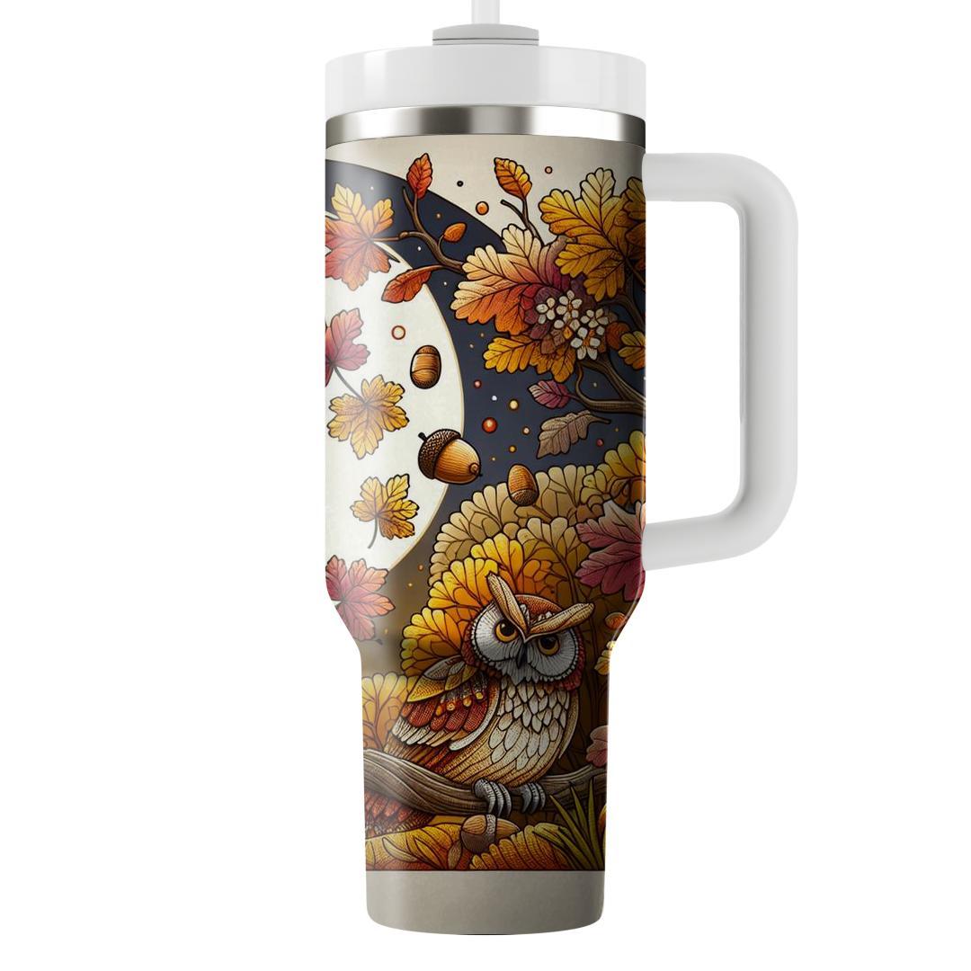Autumn Owl Watcher  Decorative Tumblers