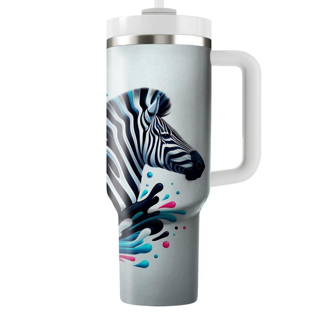 Abstract Zebra Lines  Travel Tumblers