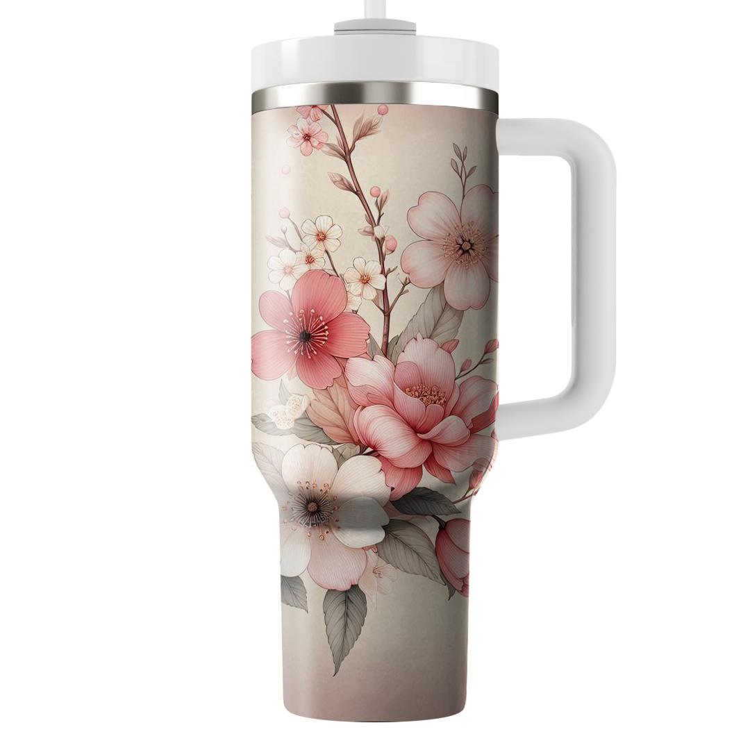 Charming Blossom Bouquet  Tumbler Cups