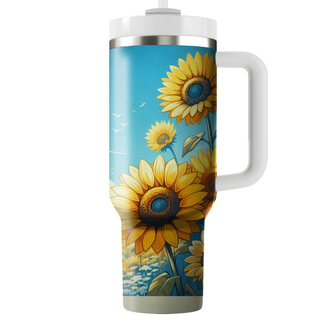 Rural Sunflower Farm  Tumblers For Gifts