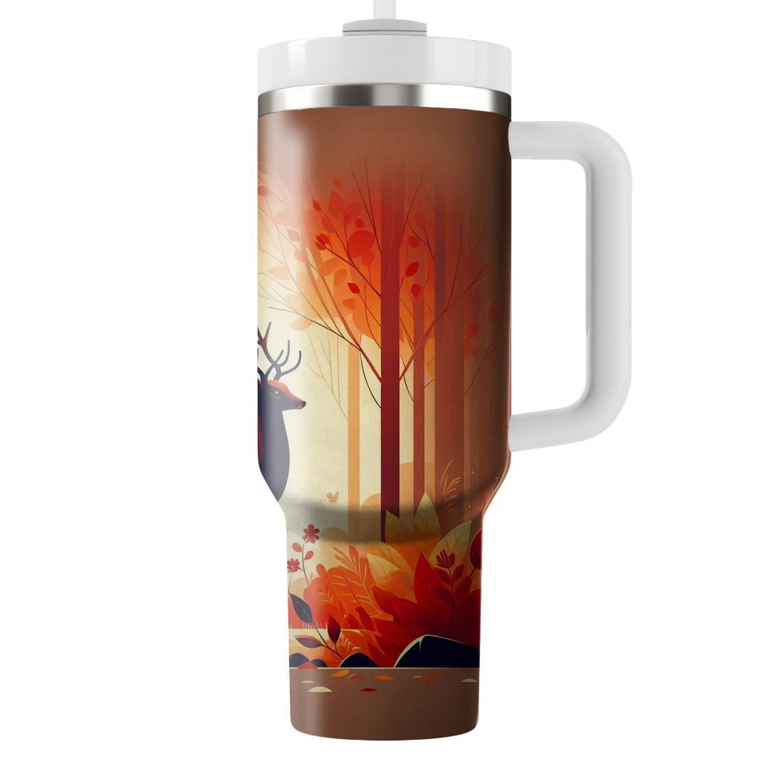 Deer Autumn  Personalized Tumblers