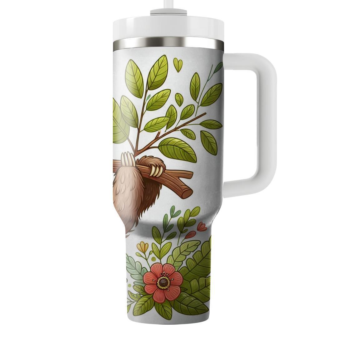 Cuddly Sloth Chill  Travel Tumblers