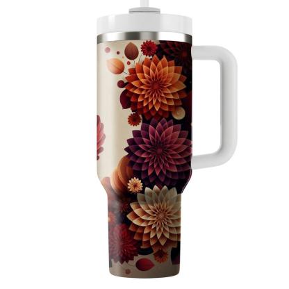 Autumn Dahlia Dreams  Insulated Tumblers