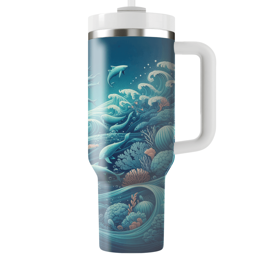 Cerulean Harmony - World Ocean Day  Decorative Tumblers