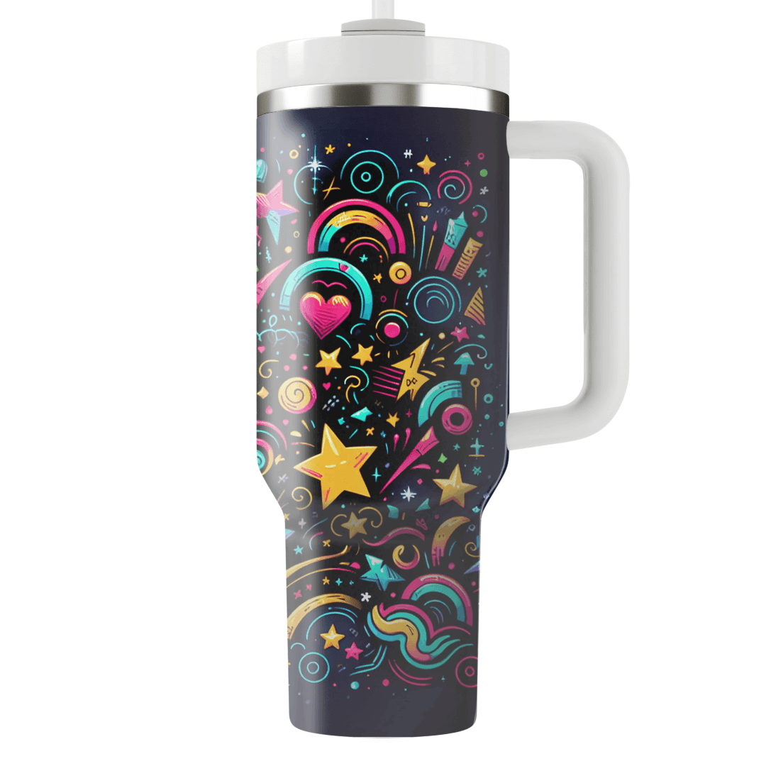 Neon Doodle Explosion  Tumblers For Gifts