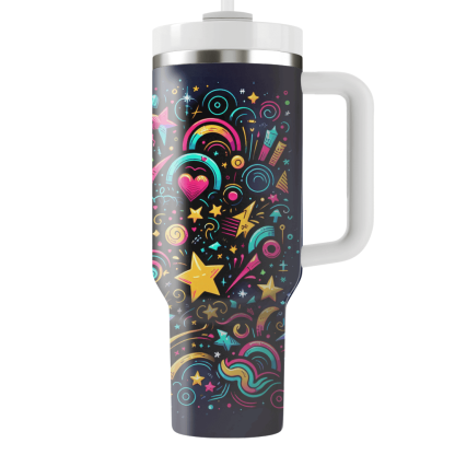 Neon Doodle Explosion  Tumblers For Gifts