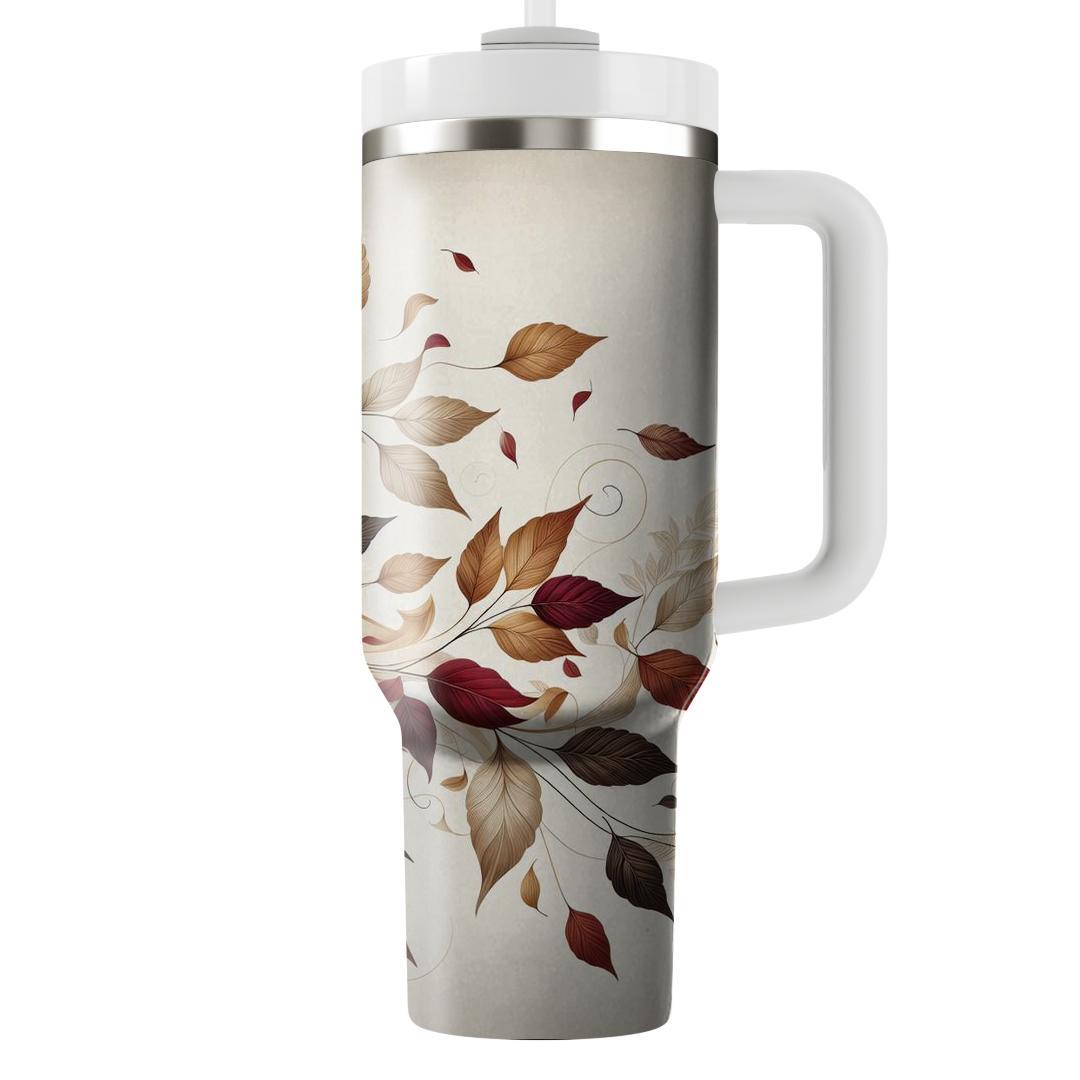 Falling Leaves Elegance  Unique Tumblers