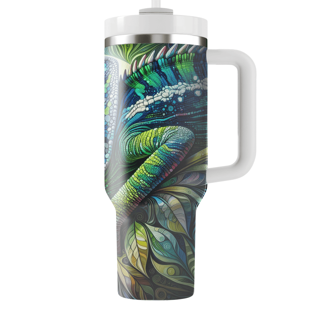 Enigmatic Chameleon Camouflage  Personalized Tumblers
