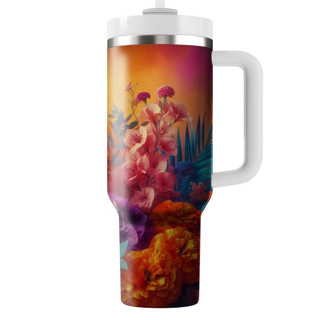 Sunset Floral Fiesta  Tumblers For Gifts
