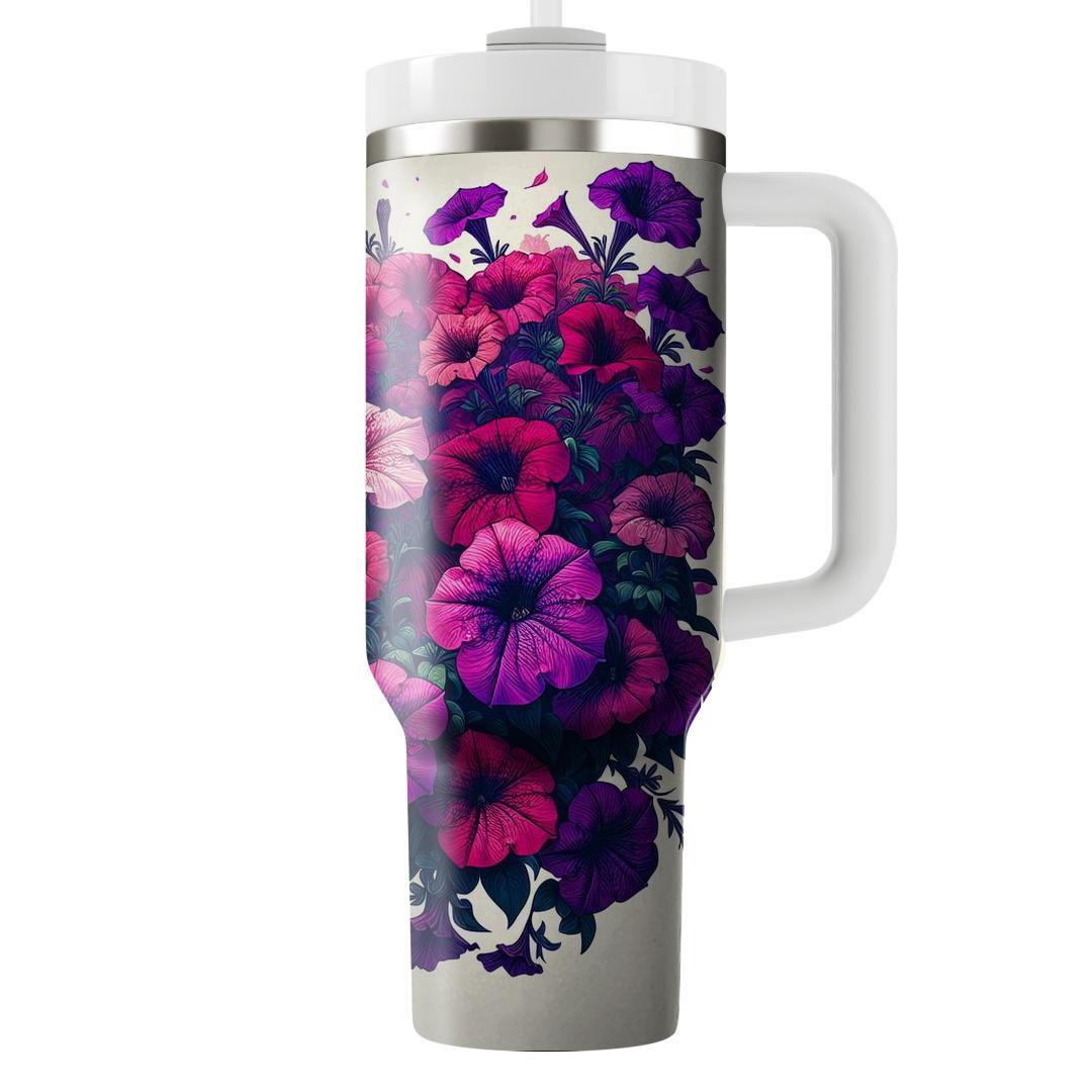 Cascading Petunia Bliss  Tumbler Cups