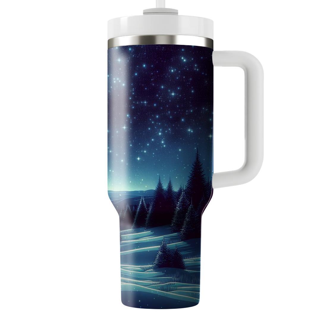 Winter Starlight Elegance  Unique Tumblers