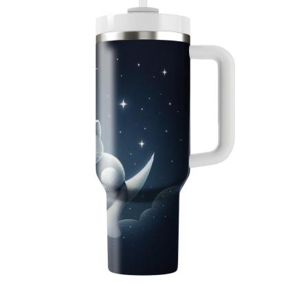 Whimsical Cat And Moon  Tumblers With Lids