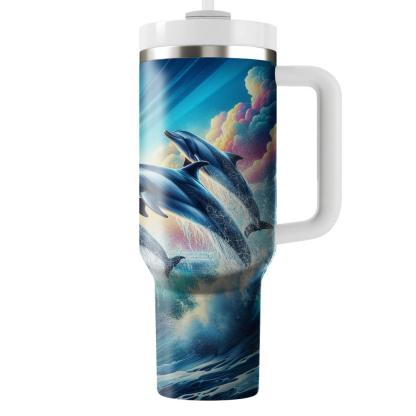 Mystical Dolphin Dive  Travel Tumblers