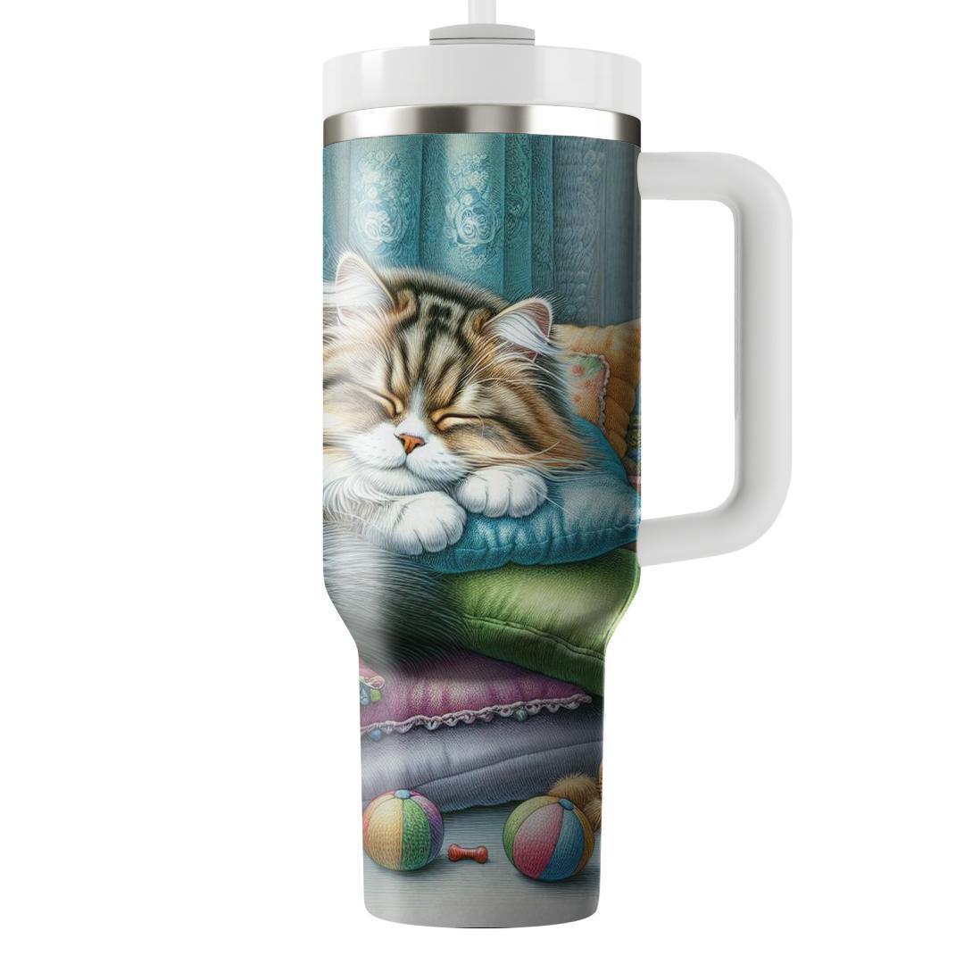 Sassy Cat Nap  Travel Tumblers