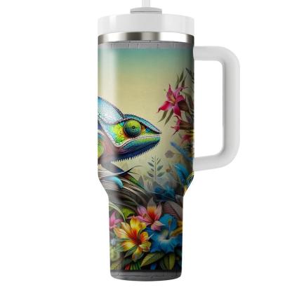 Funky Chameleon Colors  Tumblers With Lids