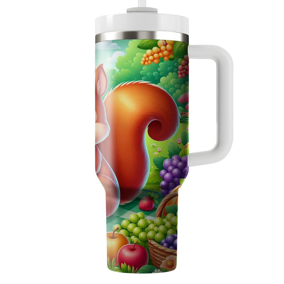 Cute Squirrel Picnic  Tumblers With Lids