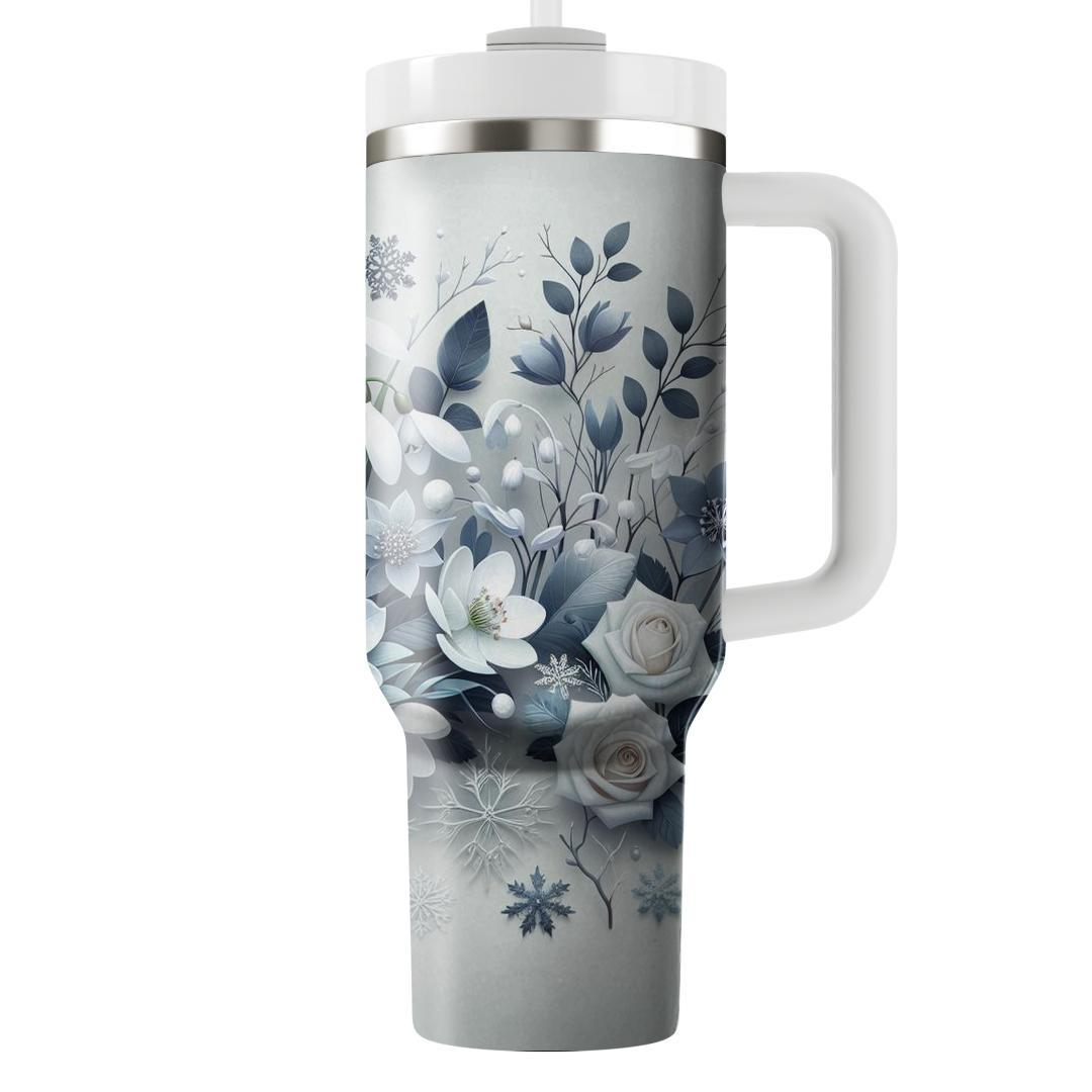 Frosty Winter Blooms  Tumblers For Gifts