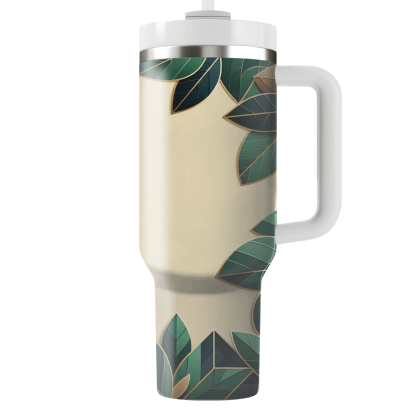 Geometric Leaf Arrangement  Custom Tumblers