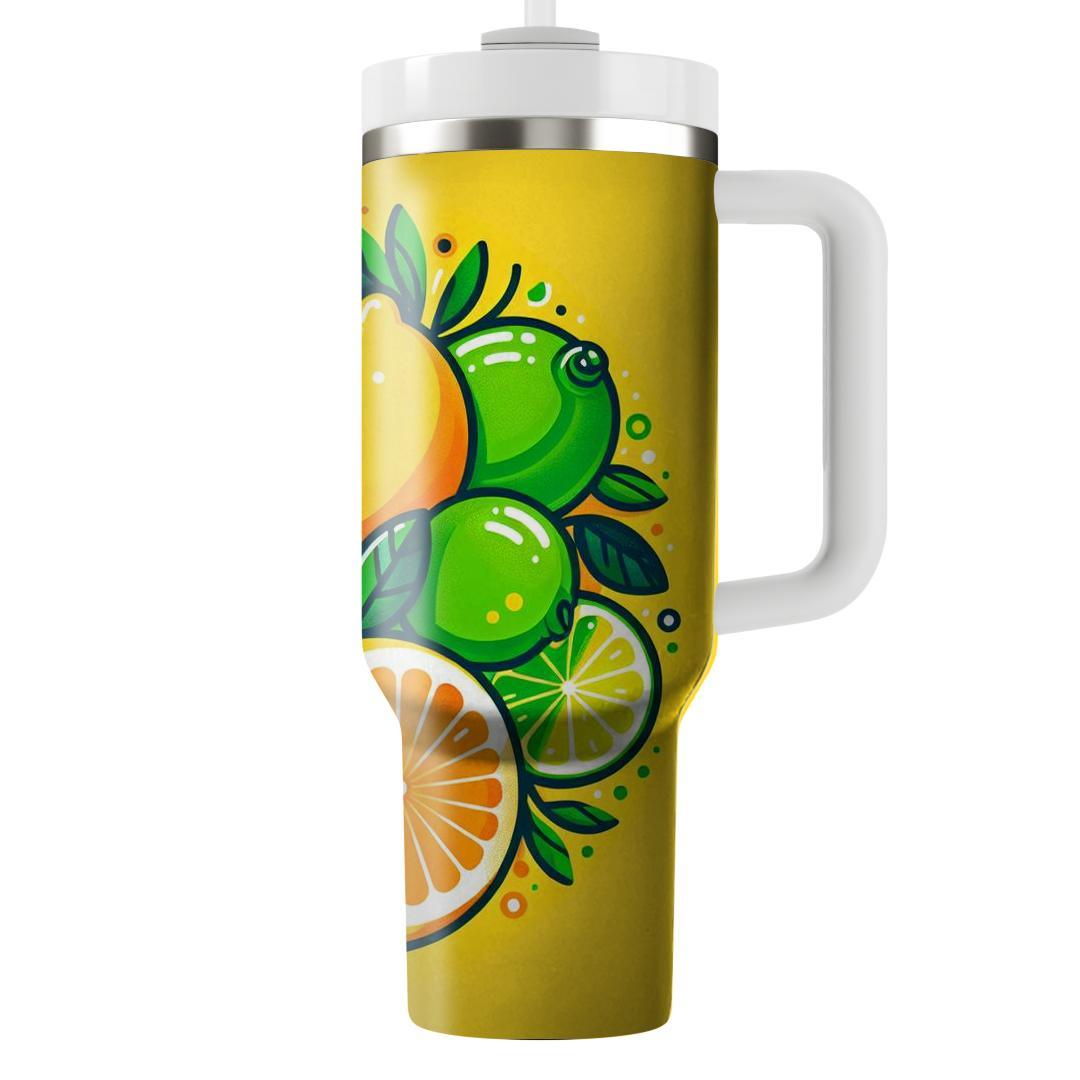 Sunshine Citrus Burst  Travel Tumblers
