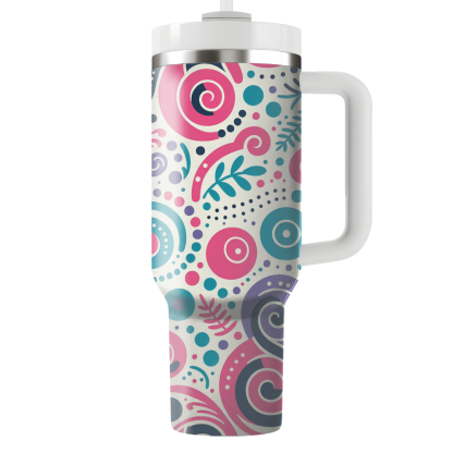 Dotted Spiral Whirl  Custom Tumblers