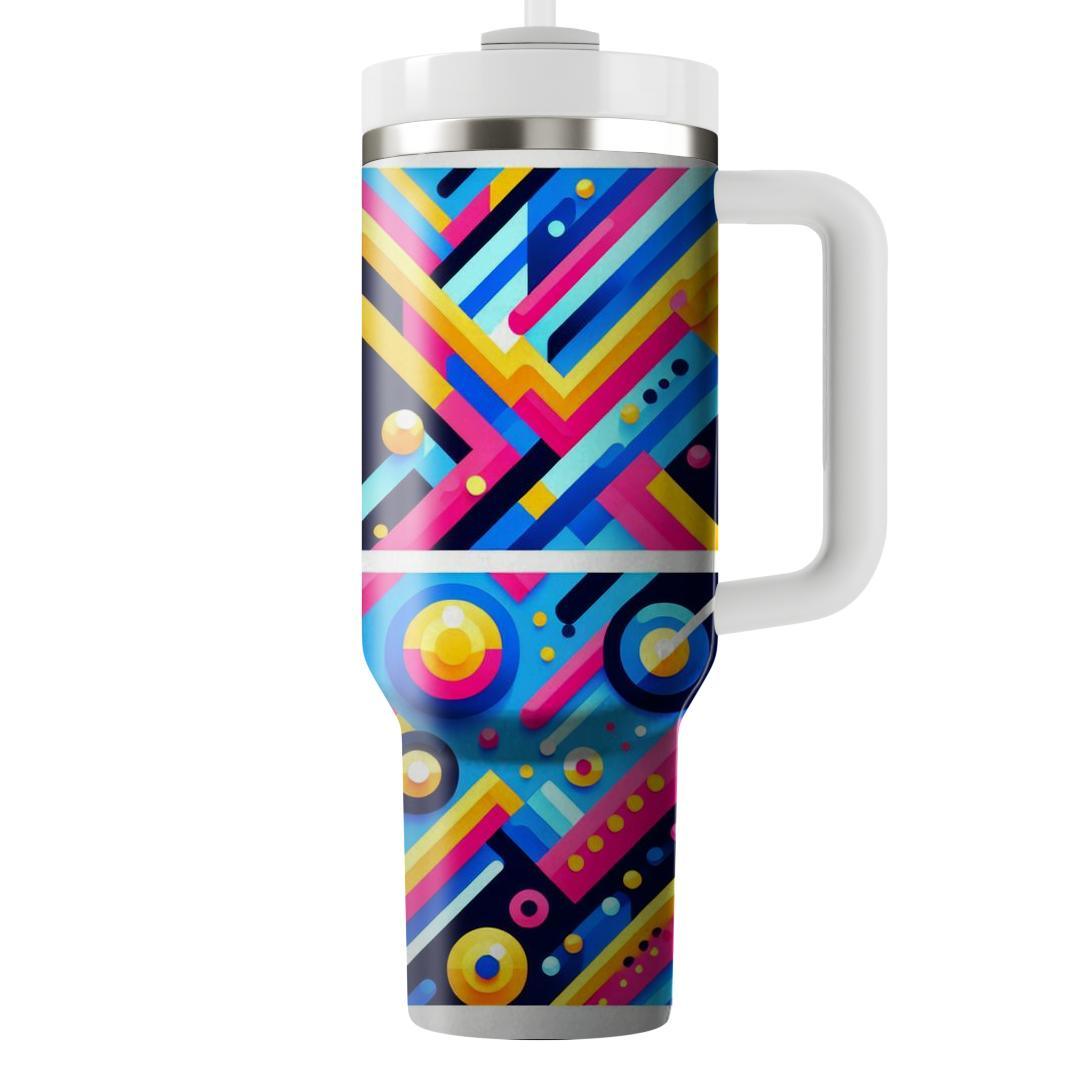 Funky Geometric Zigzag  Decorative Tumblers