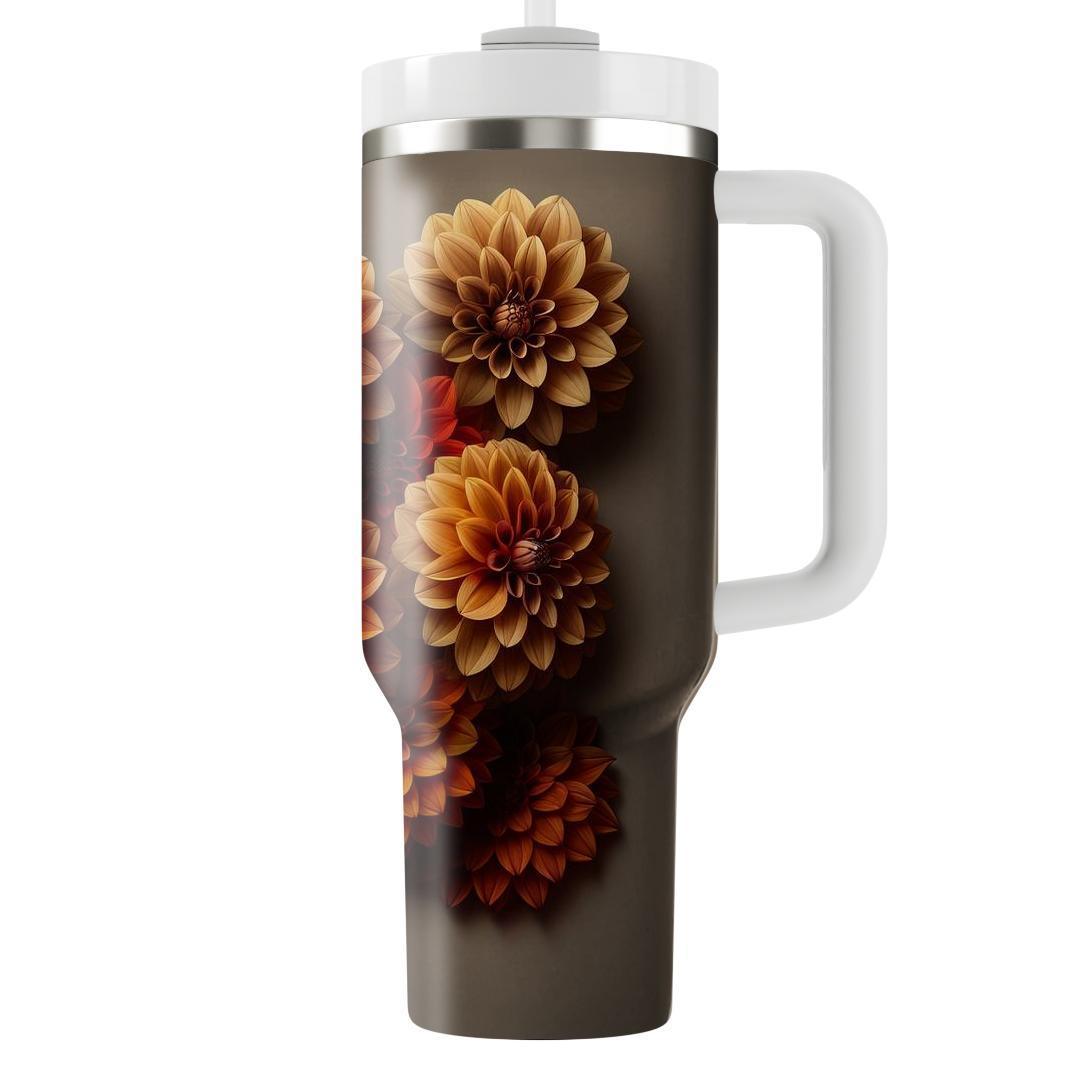 Amber Dahlia Sunset  Tumbler Cups