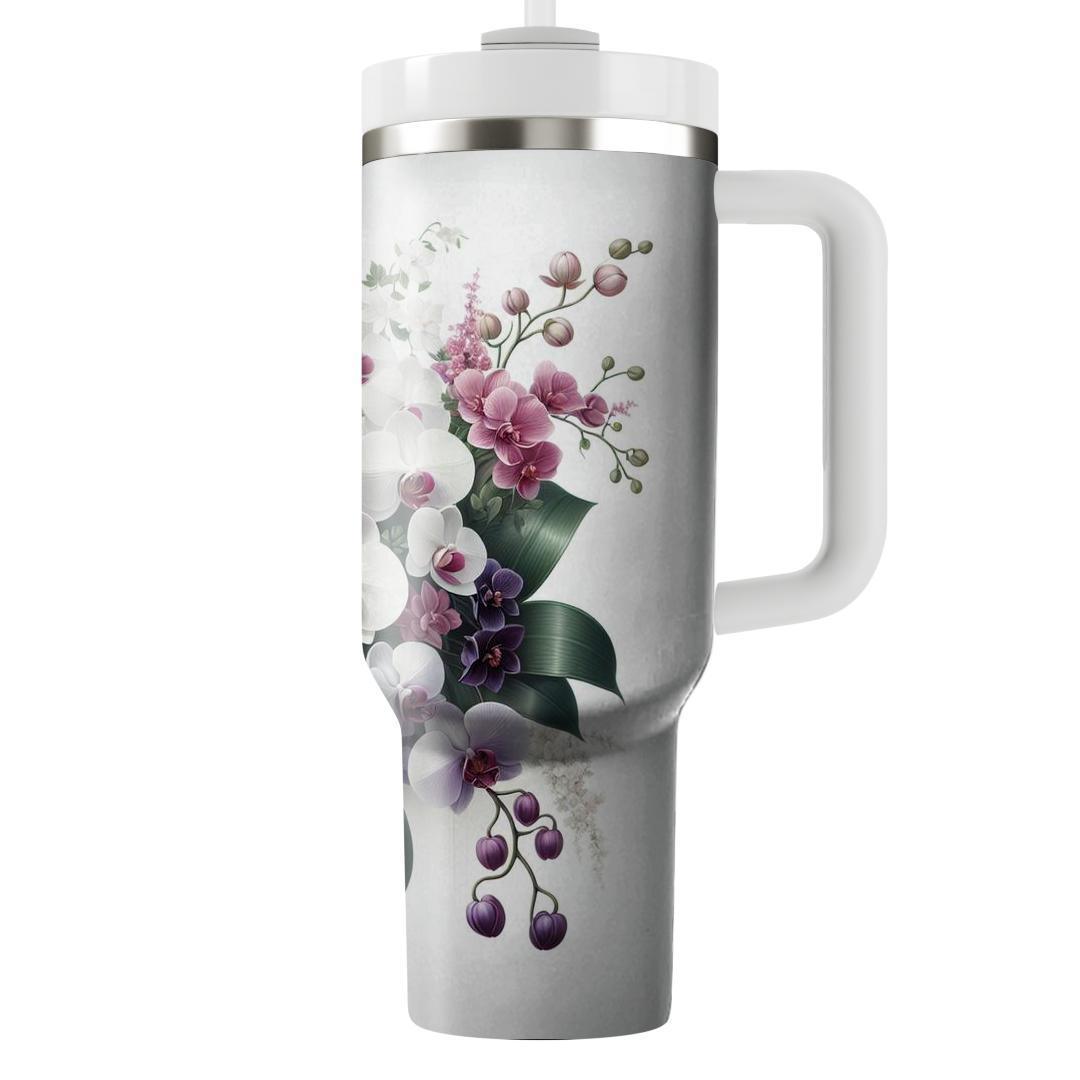 Graceful Orchid Cascade  Insulated Tumblers