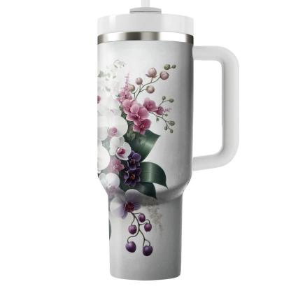 Graceful Orchid Cascade  Insulated Tumblers