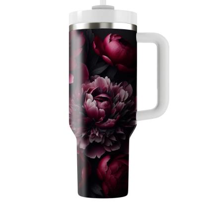 Crimson Peony Delight  Insulated Tumblers