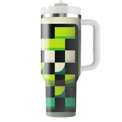 Retro Checkerboard  Custom Tumblers