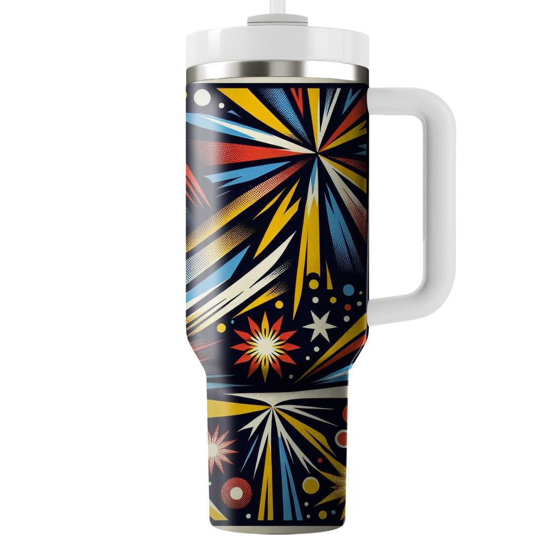 Retro Starburst Colorblock  Unique Tumblers