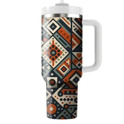 Earthy Tribal Mosaic  Tumblers For Gifts