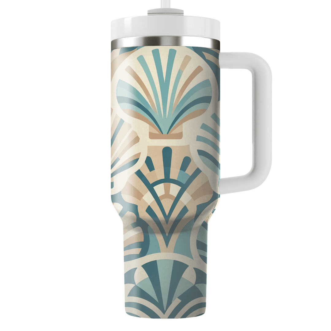 Geometric Shell Pattern Tumbler Cups