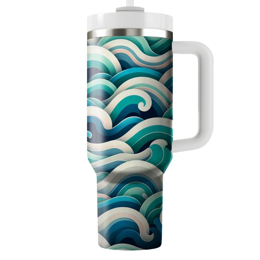 Prismatic Ocean Waves  Custom Tumblers