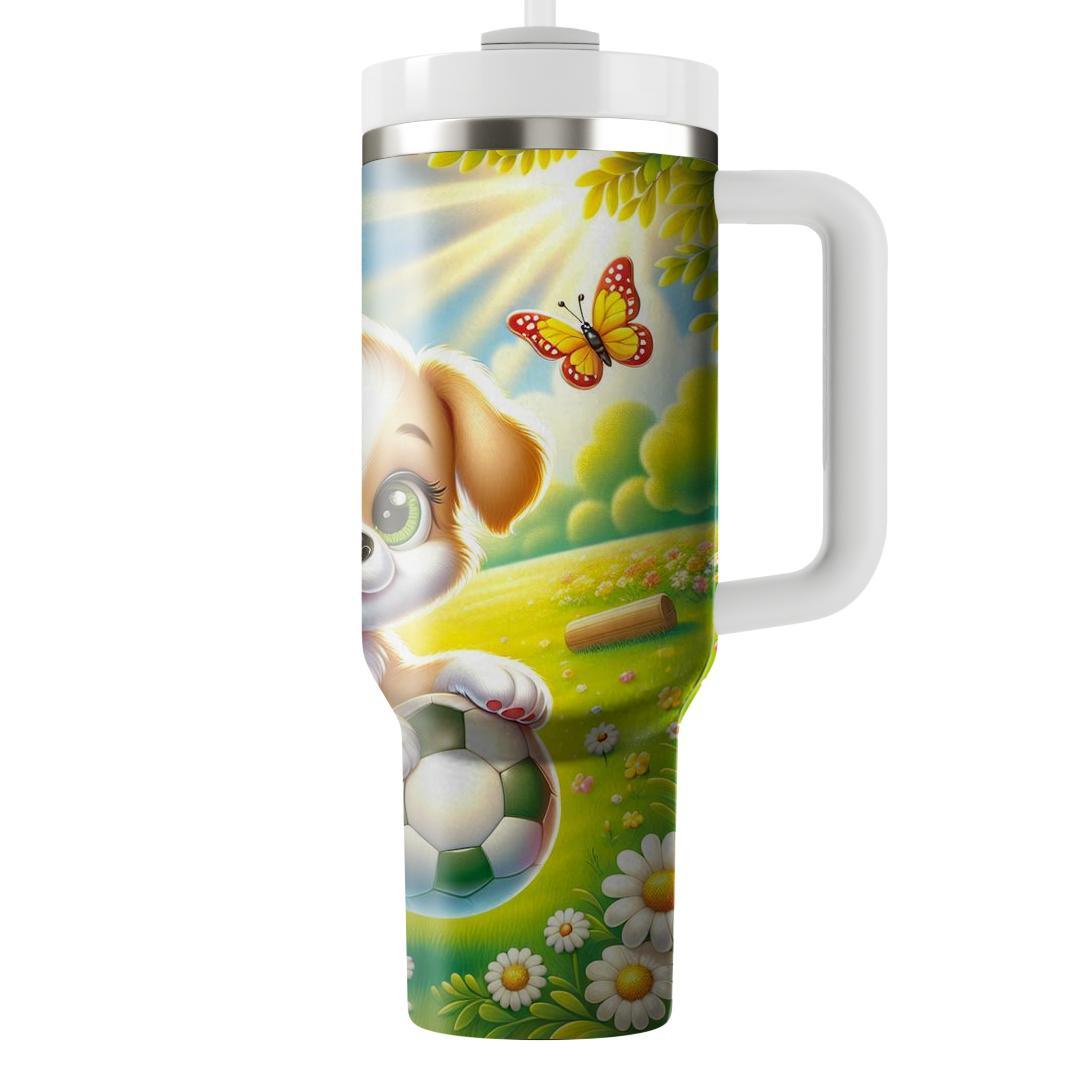 Playful Puppy Love  Tumblers With Lids