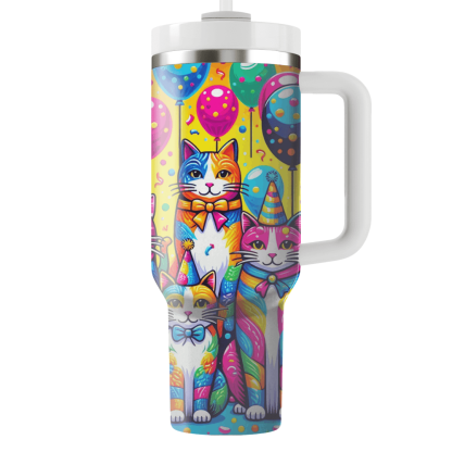 Funky Cat Party  Custom Tumblers