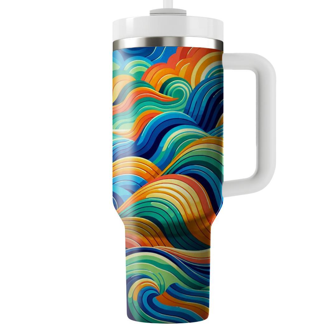 Trippy Waves  Tumblers With Lids