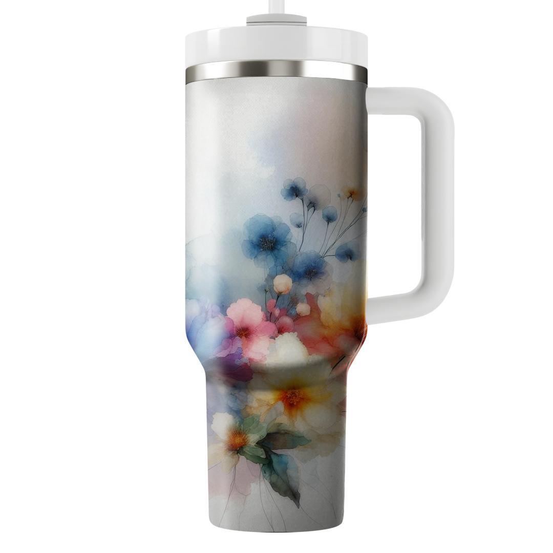 Whimsical Watercolor Floral  Unique Tumblers