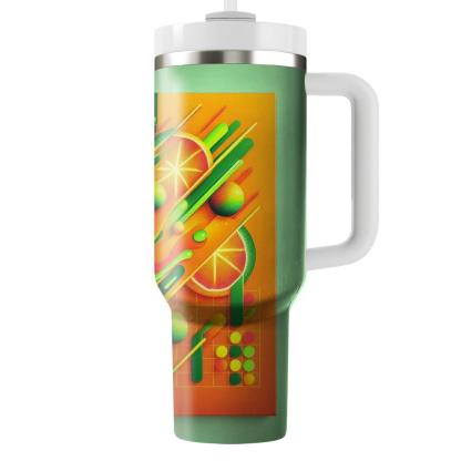 Citrus Neon Splash  Personalized Tumblers