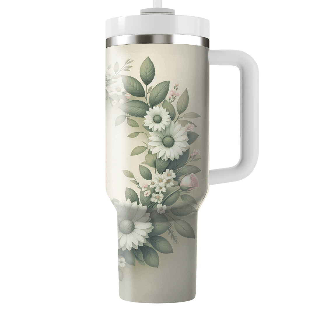 Charming Floral Wreath  Personalized Tumblers