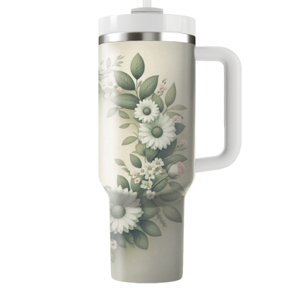 Charming Floral Wreath  Personalized Tumblers