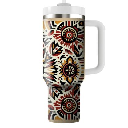 Tribal Sun Ray  Travel Tumblers
