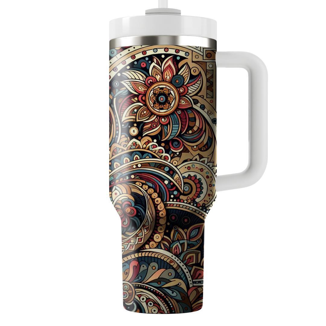 Floral Paisley Fusion  Travel Tumblers