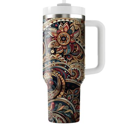 Floral Paisley Fusion  Travel Tumblers